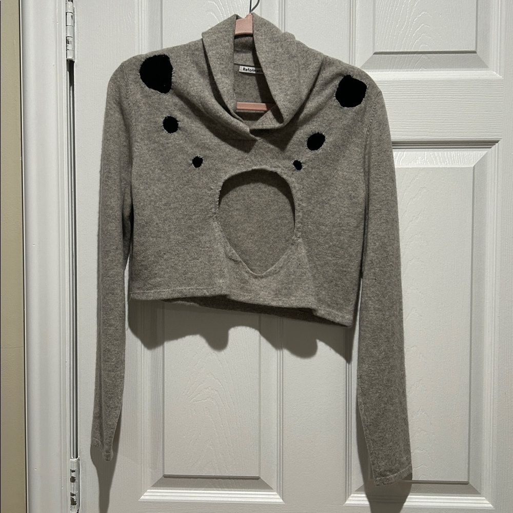 Reformation cashmere cropped sweater